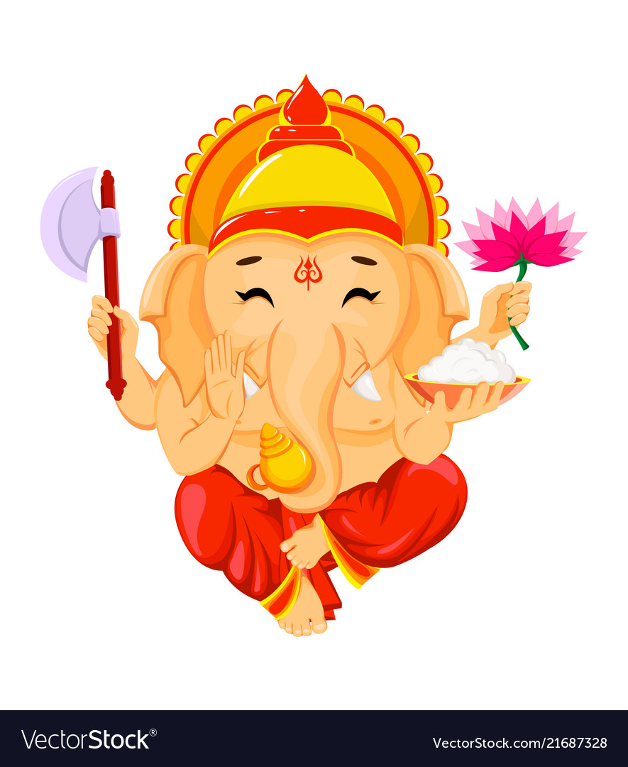 Happy ganesh chaturthi greeting card Royalty Free Vector