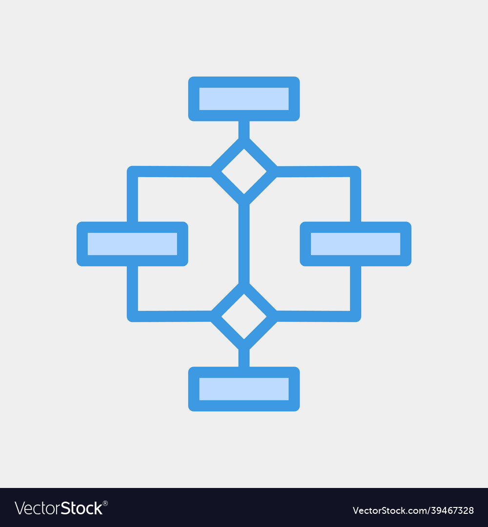 Hierarchy icon in blue style for any projects
