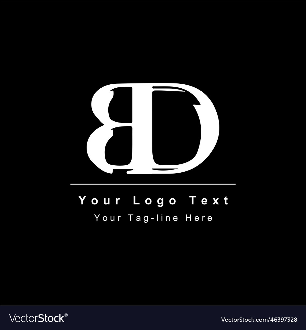 Initial bd or db logo design icon for business