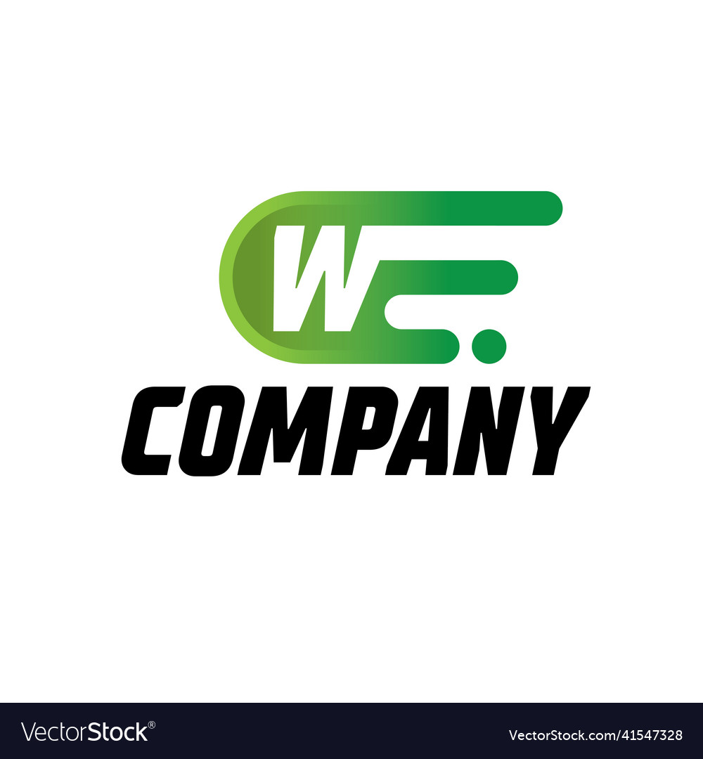 Initial letter w fast speed logo design template