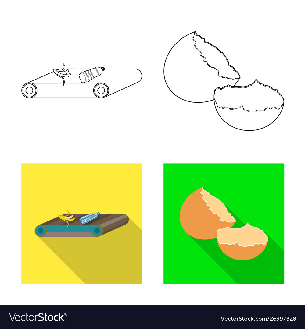 Isolated object refuse and junk icon set