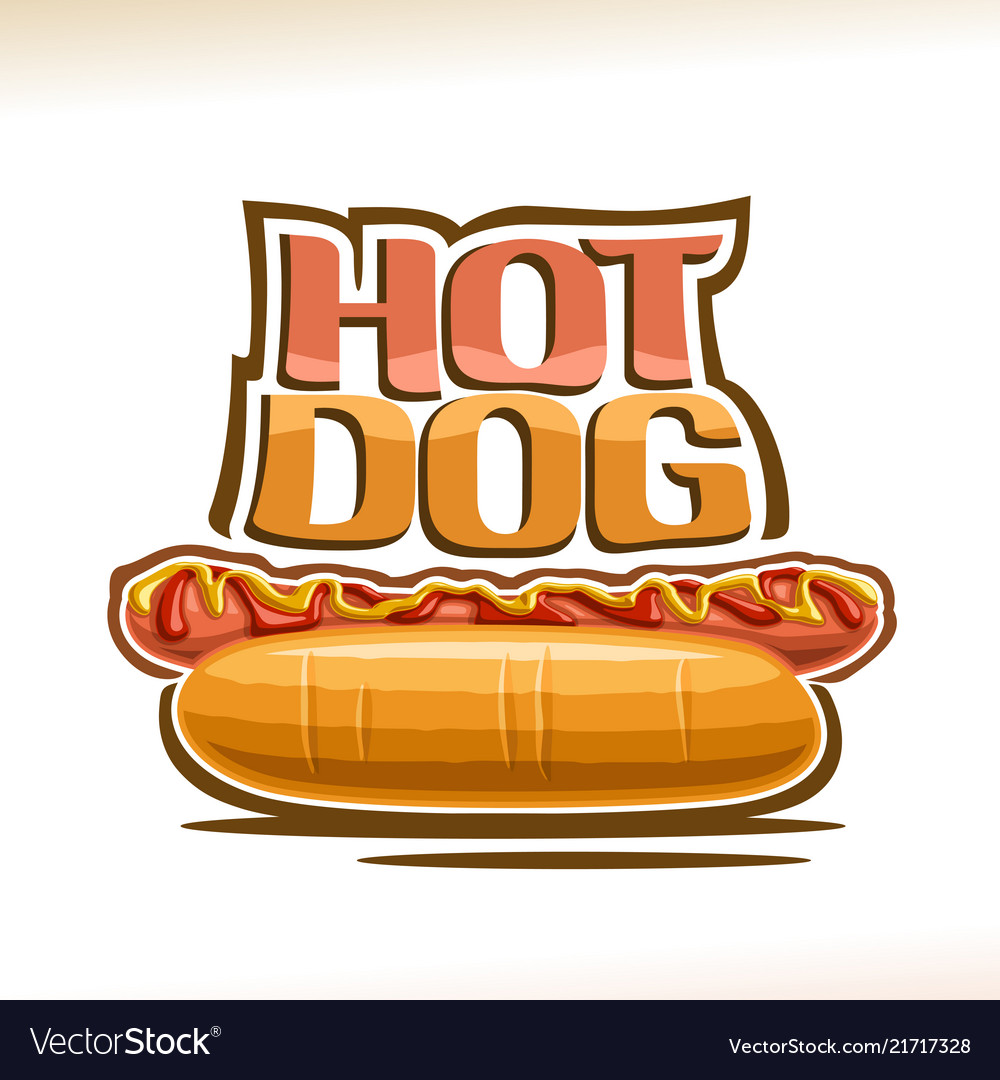 Poster for hot dog Royalty Free Vector Image - VectorStock