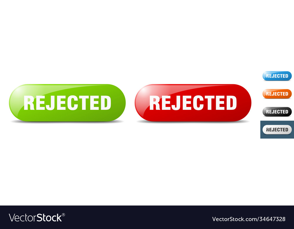 Rejected button key sign push set