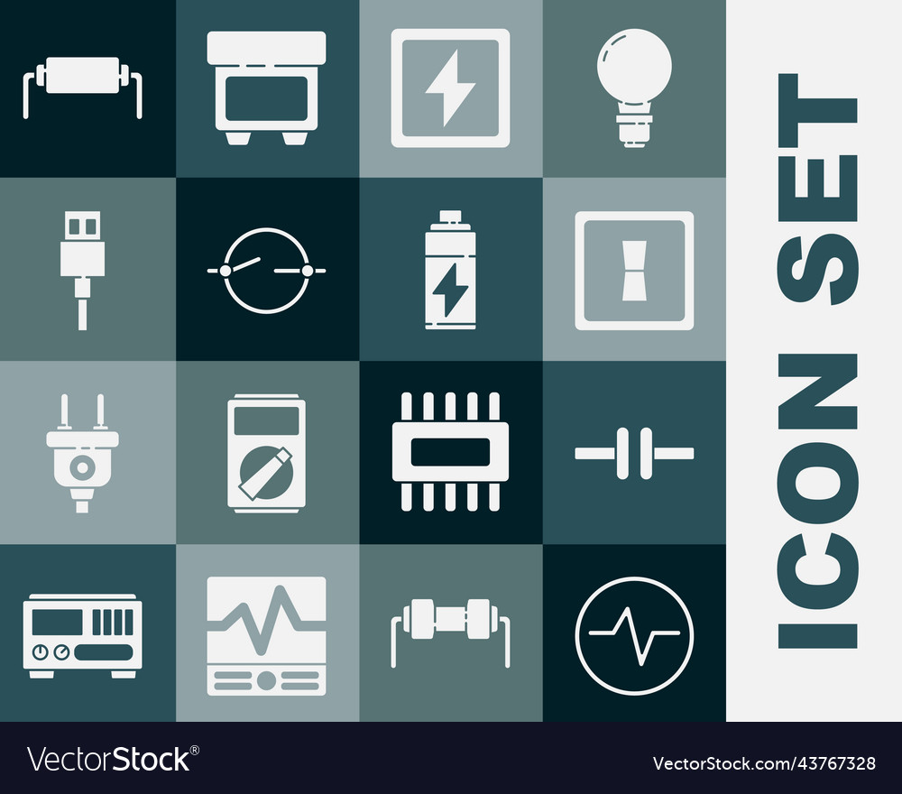 Set electric circuit scheme light switch vector image Set electric circuit scheme light switch
