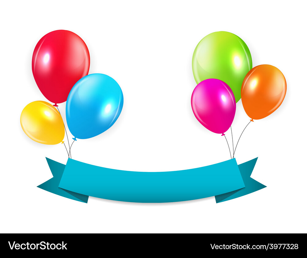 Set of colored balloons Royalty Free Vector Image