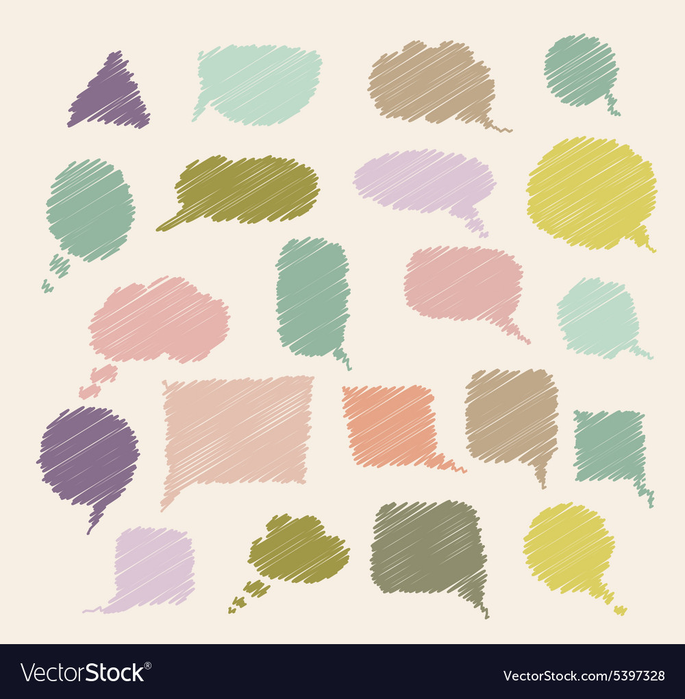 Set of colorful callouts