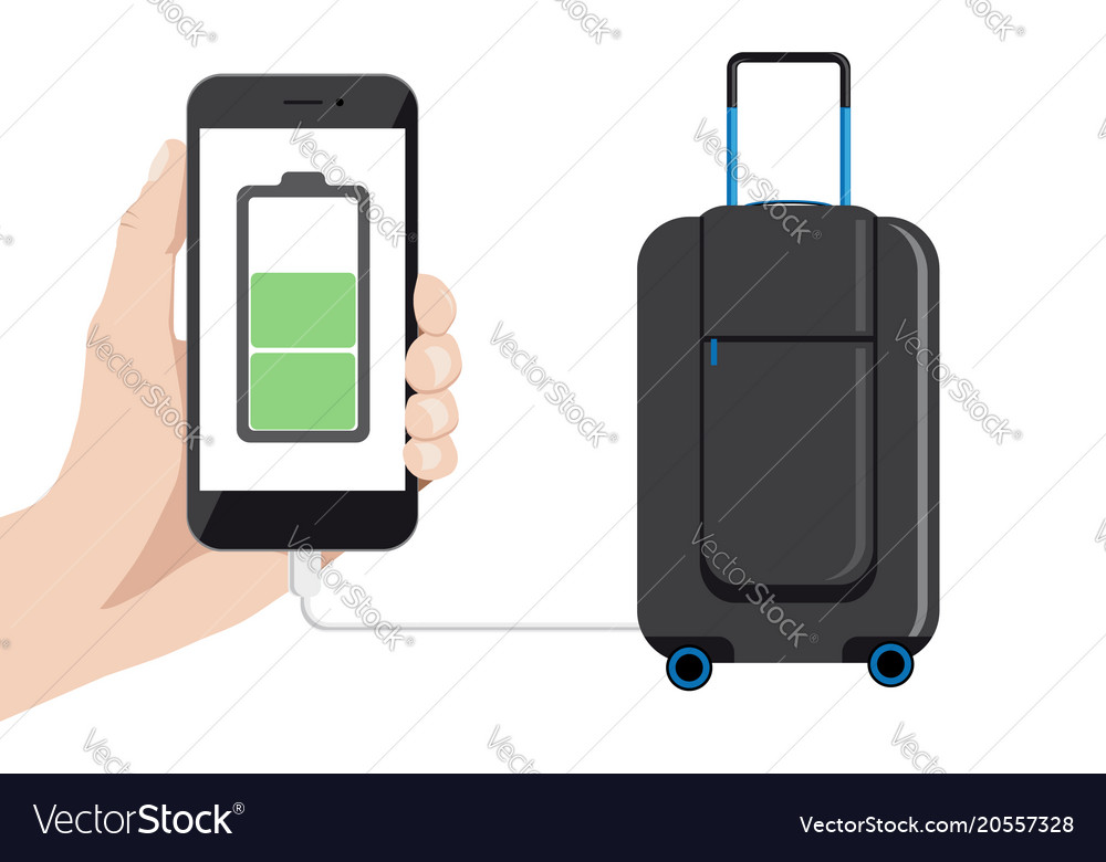 smart luggage with charger