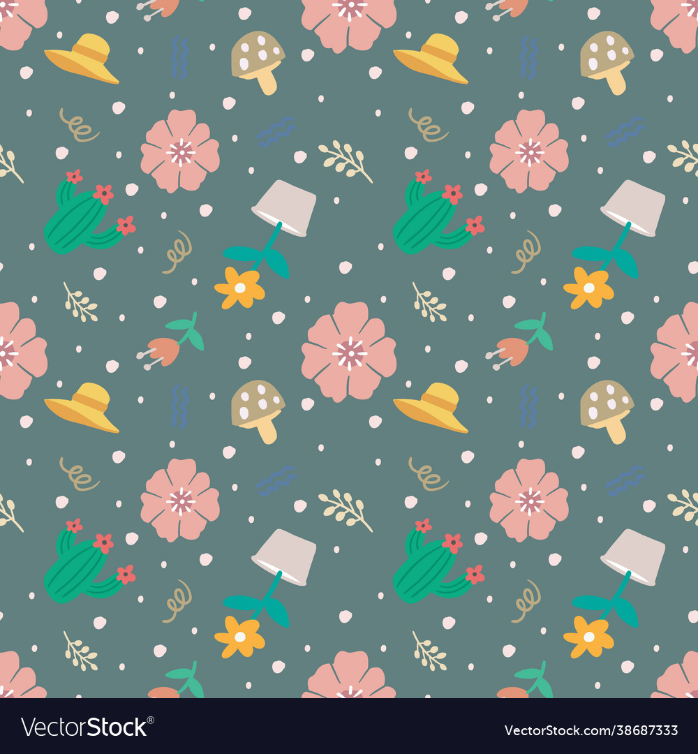 Beautiful pattern with icons and design elements