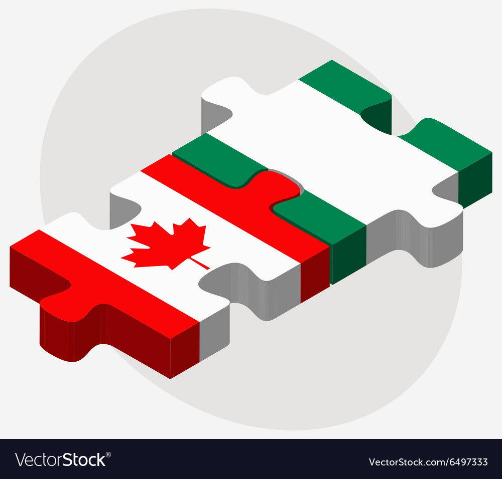 Canada and nigeria flags