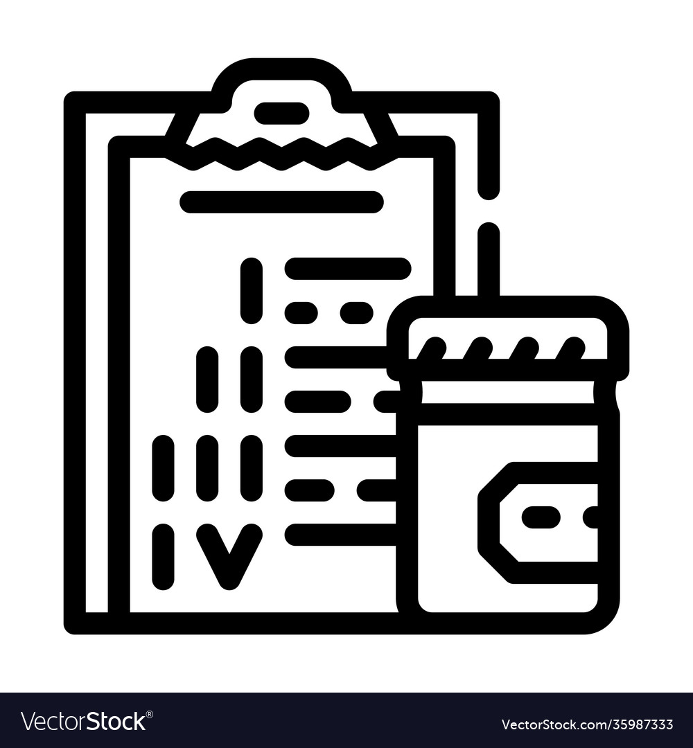 Checklist with testing stages line icon
