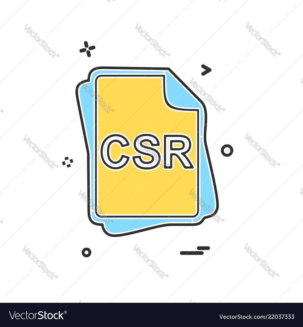 Csr file type icon design Vector Image Csr file type icon design