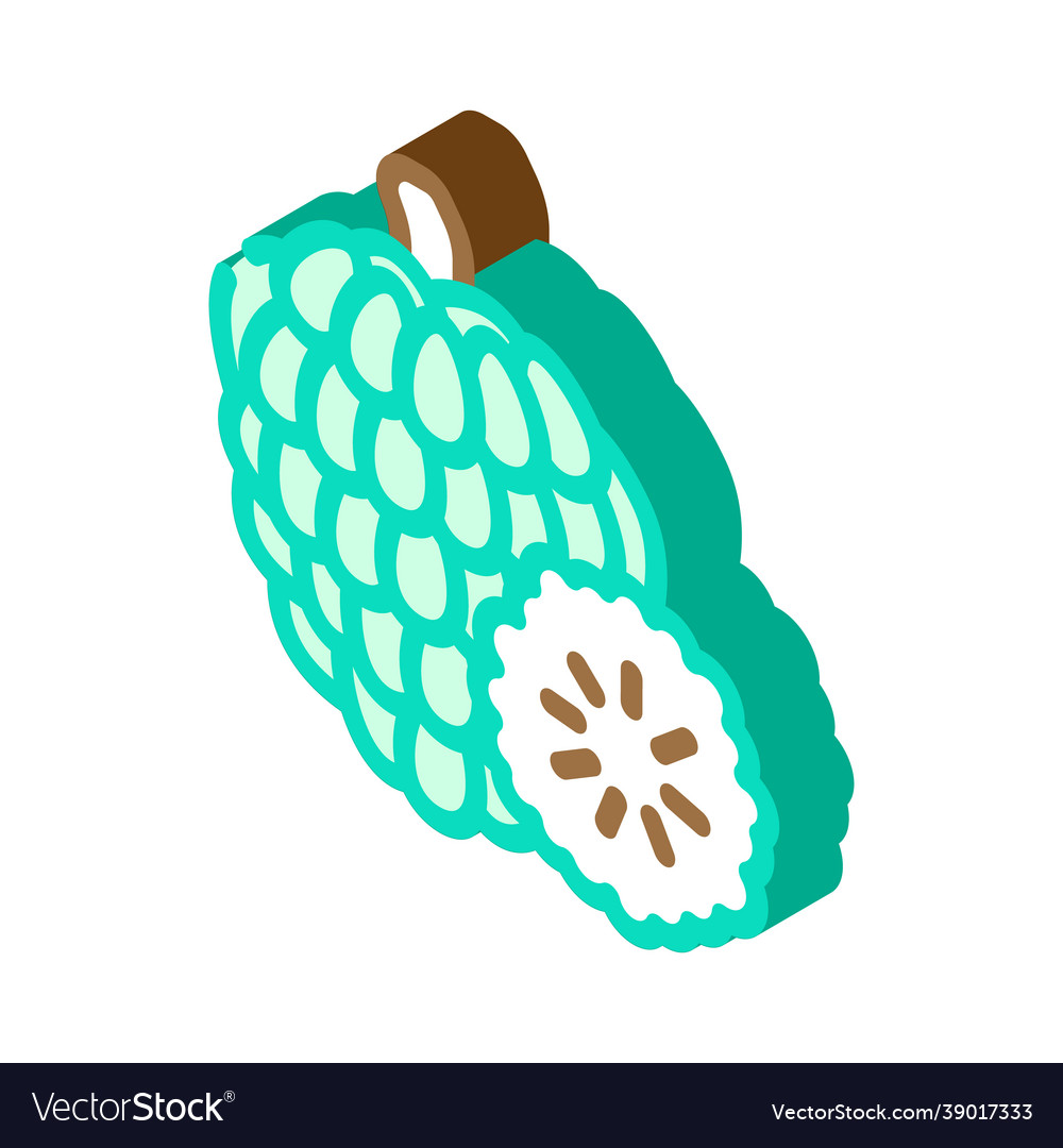 Custard apple fruit isometric icon