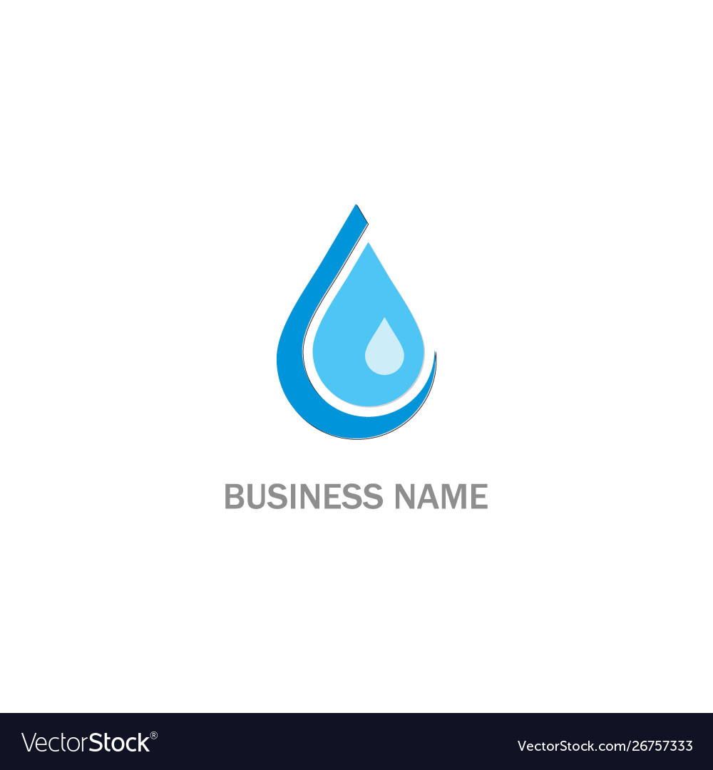 Droplet water bio logo Royalty Free Vector Image