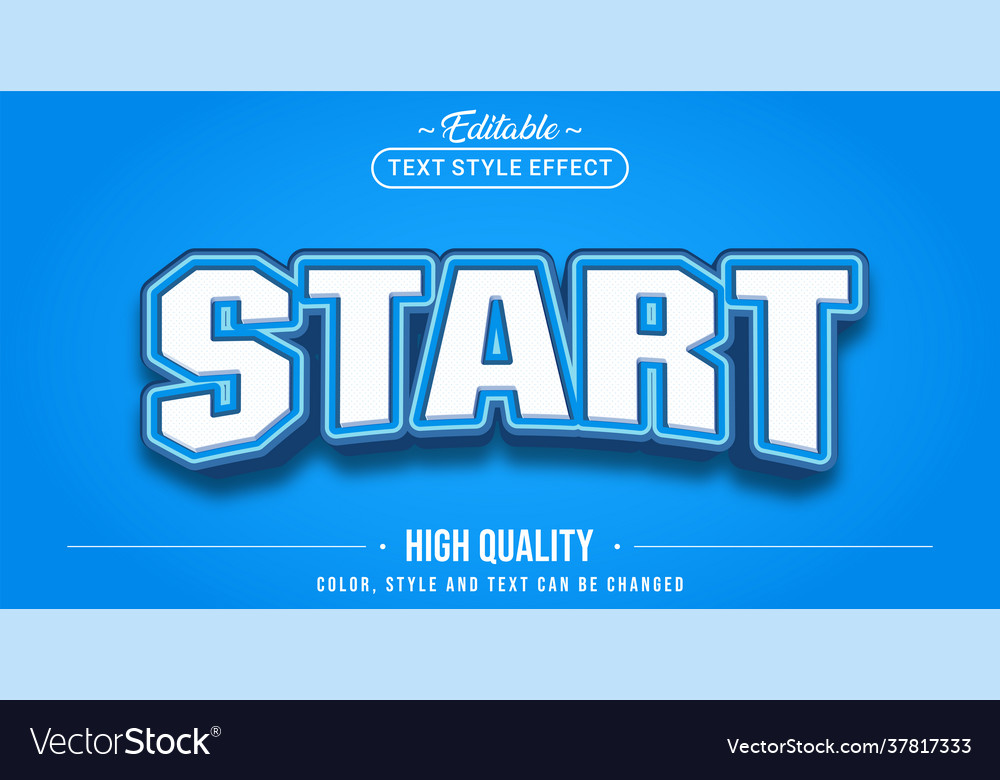 Editable text style effect - start