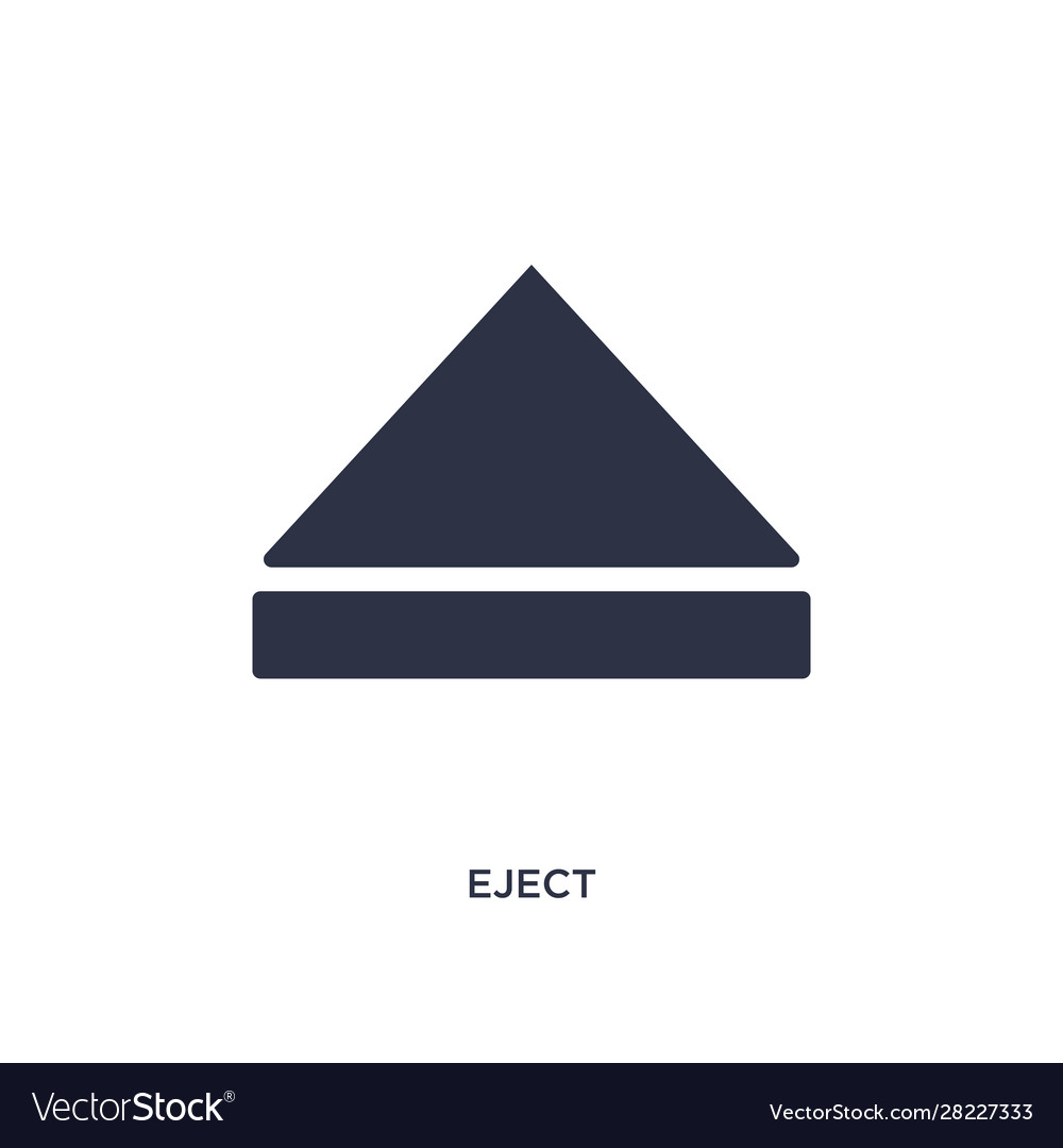 Eject icon on white background simple element vector image Eject icon on white background simple element