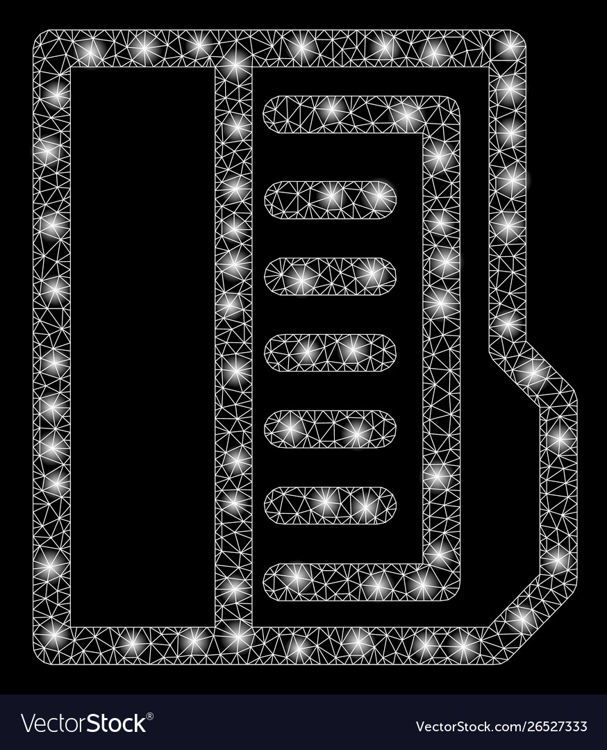 Flare mesh wire frame open file with spots vector image Flare mesh wire frame open file with spots
