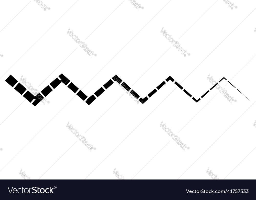 Line stripe element with distorted deformed effect