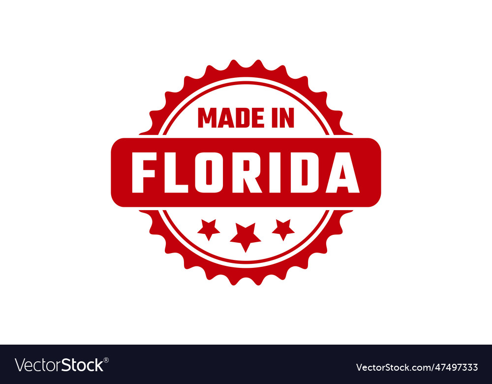 Made in florida rubber stamp Royalty Free Vector Image