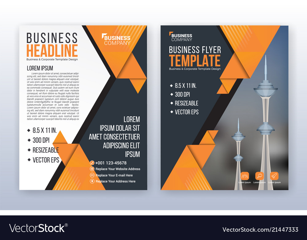 Modern business annual report template Royalty Free Vector