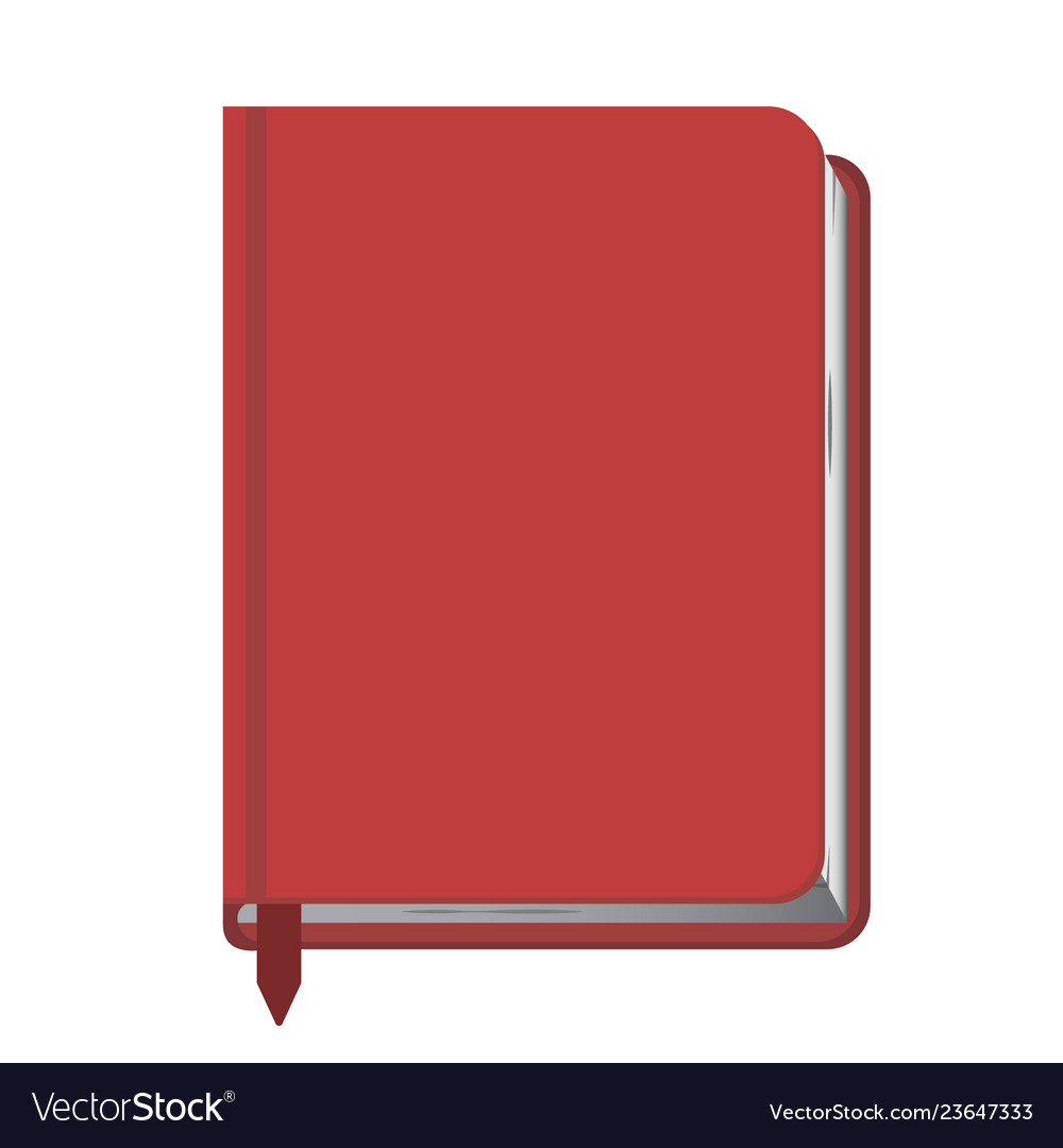 Red Book Closed With A Bookmark Royalty Free Vector Image