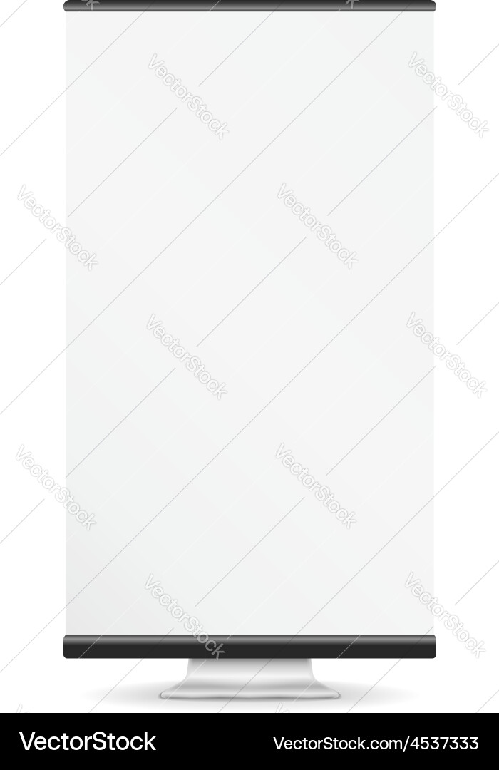 Roll Up Banner Royalty Free Vector Image Vectorstock