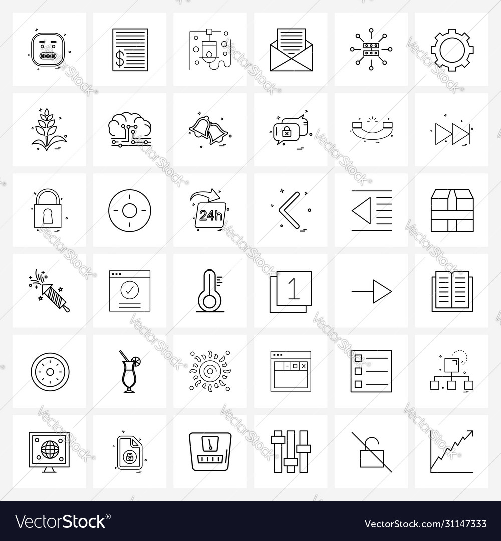 Set 36 ui icons and symbols for router email