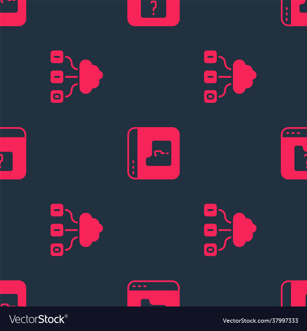 Set cloud technology data transfer and file vector image Set cloud technology data transfer and file