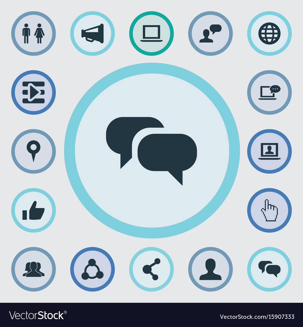 Set of simple internet icons