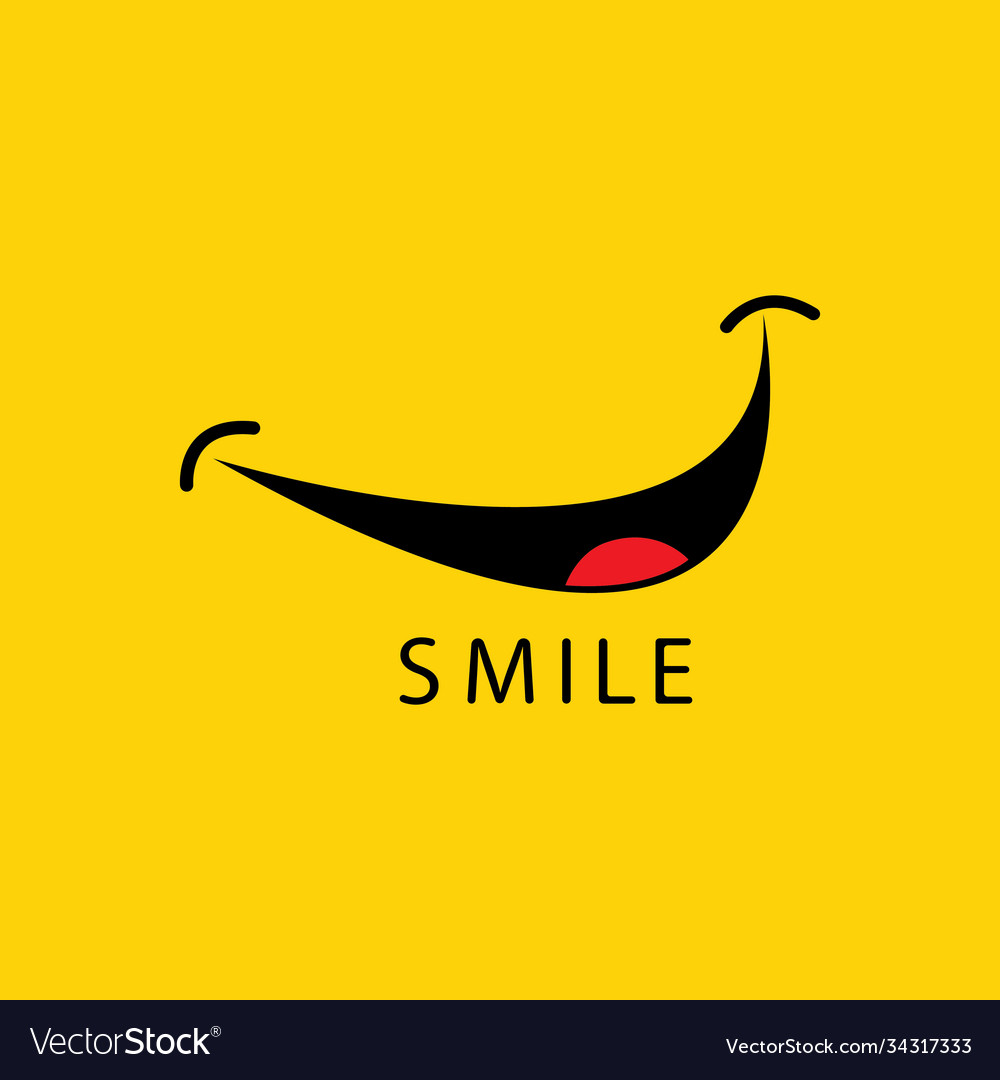 Smile logo in yellow background