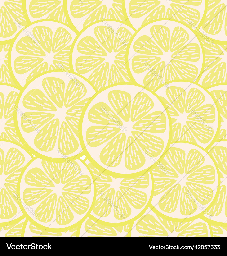 Summer slice of a lemon yellow seamless pattern Vector Image