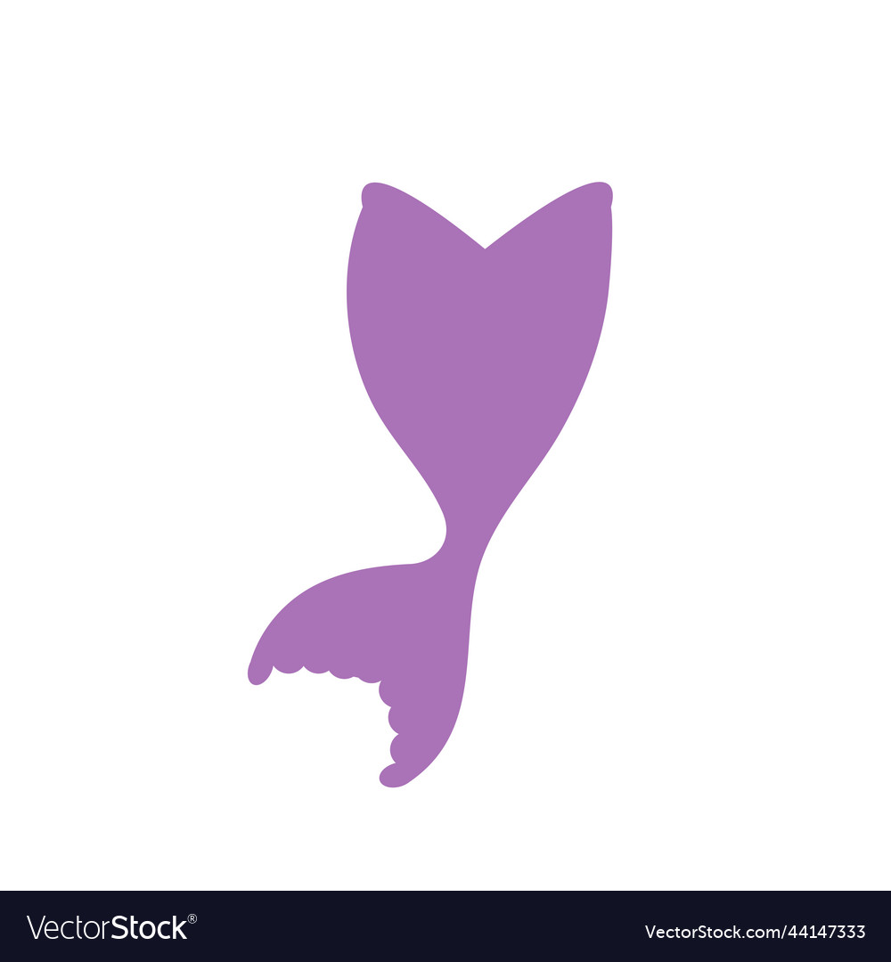 Underwater mermaid tail silhouette cute party