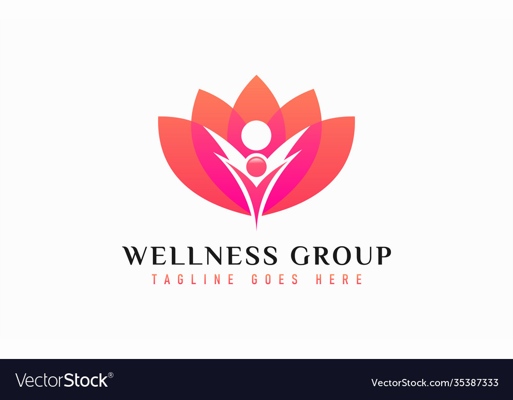 Wellness Group Logo Design Usable For Business Vector Image