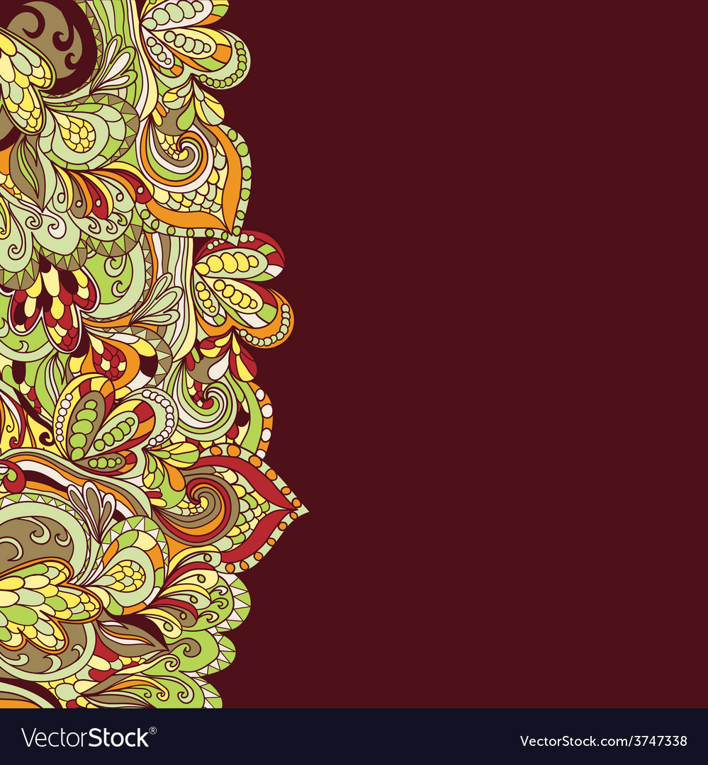 Abstract hand-drawn border pattern Seamless Vector Image