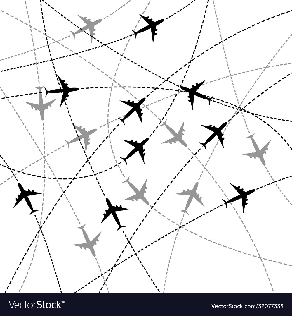 Airplane Route Background