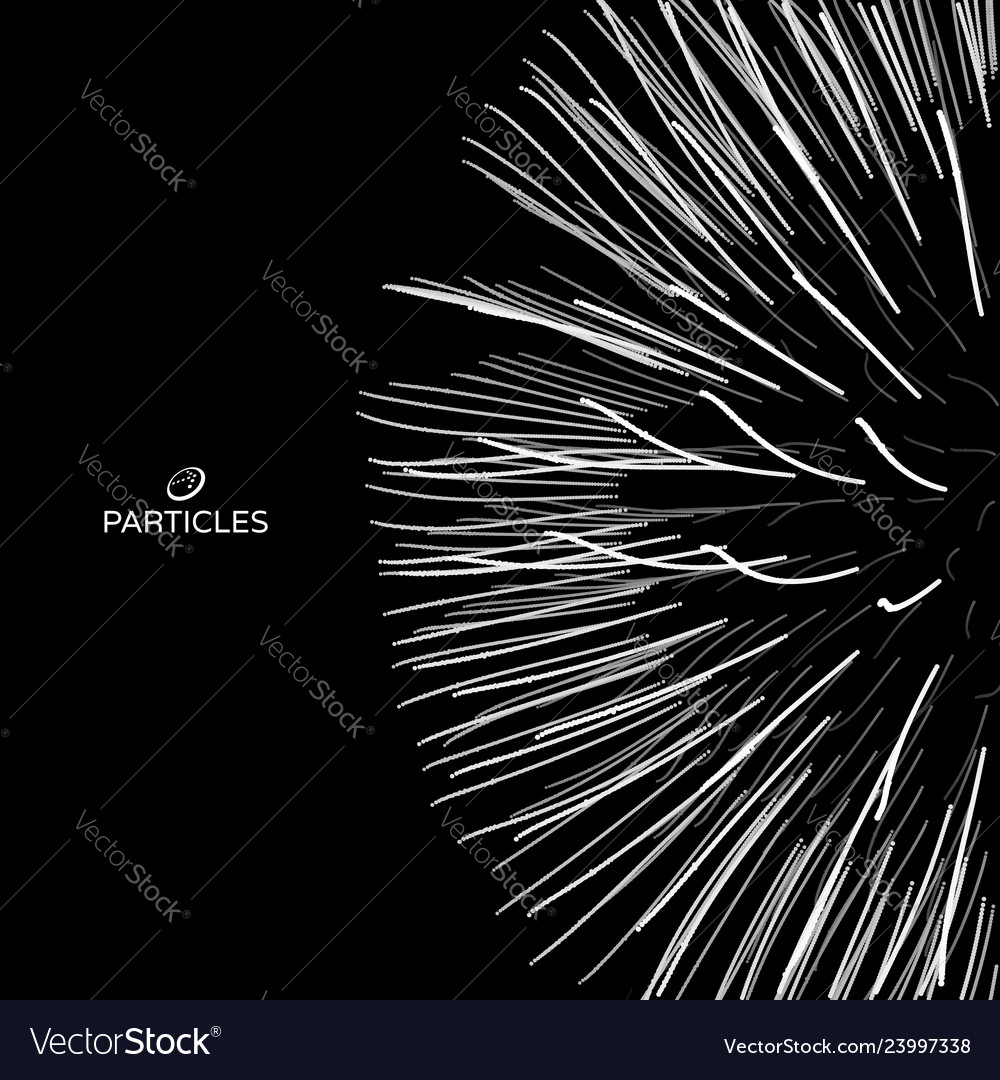 Array with dynamic particles 3d futuristic Vector Image Array with dynamic particles 3d futuristic