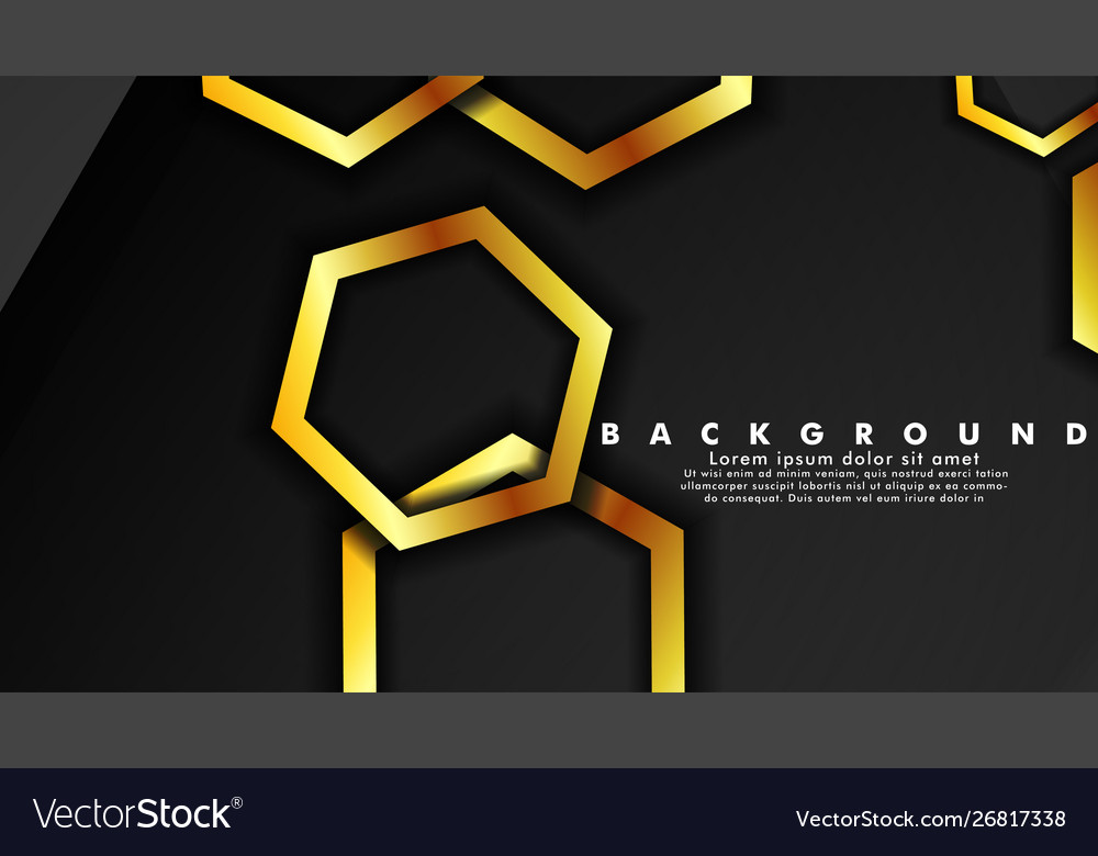 Background design that overlaps with hexagon gold Vector Image Background design that overlaps with hexagon gold