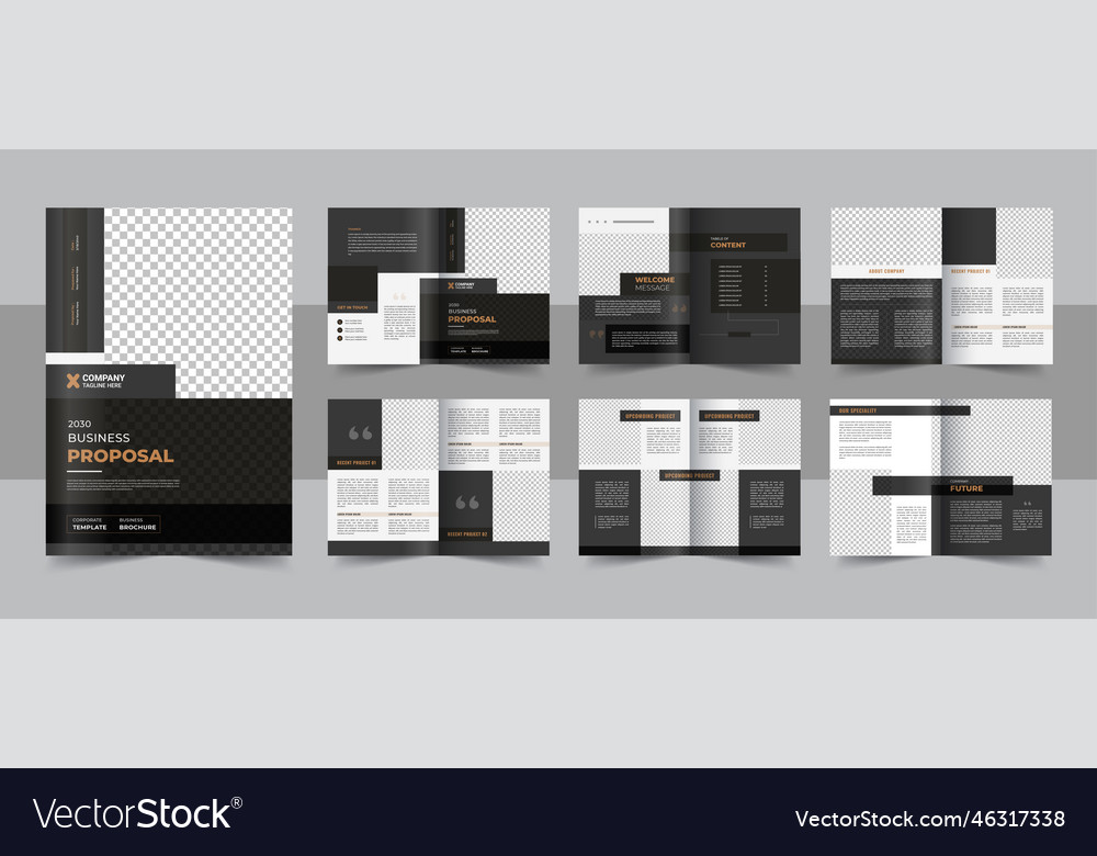 Corporate business brochure or booklet template