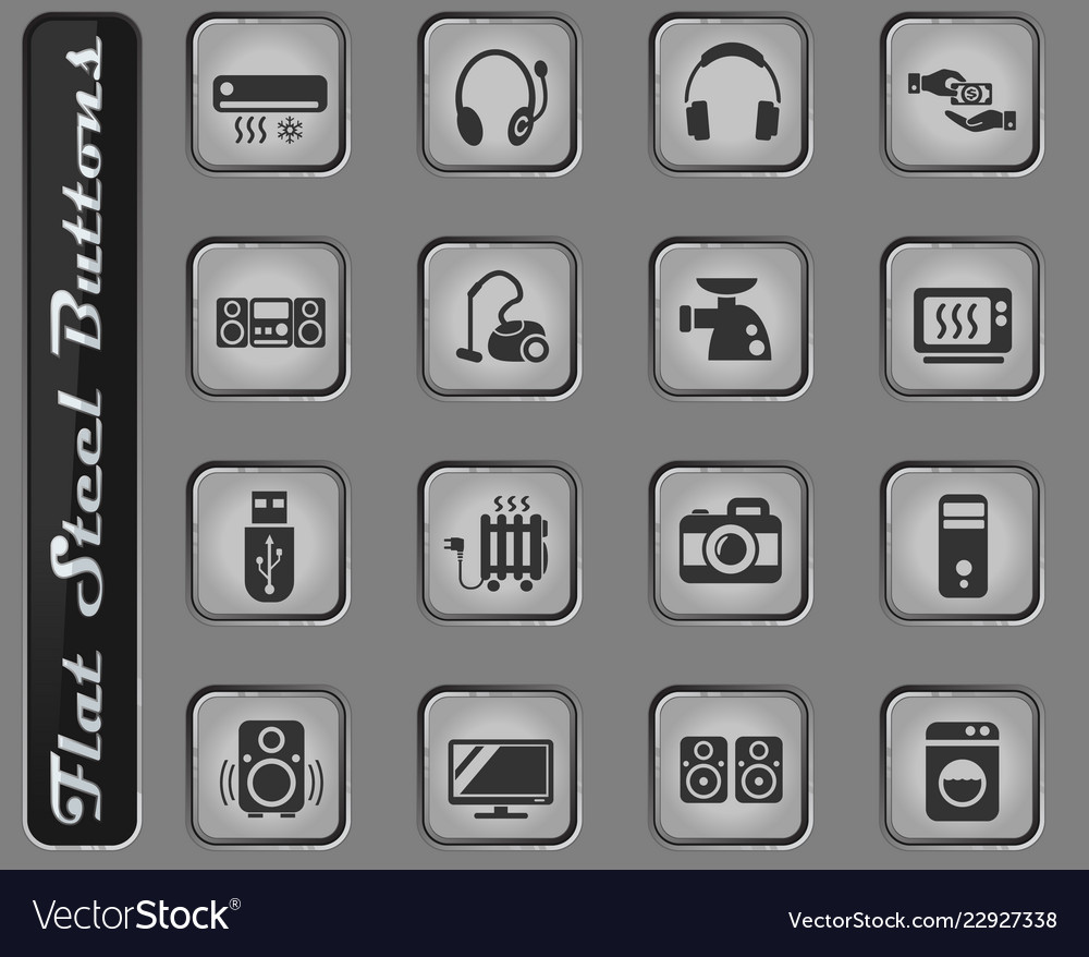 Electronics supermarket icon set