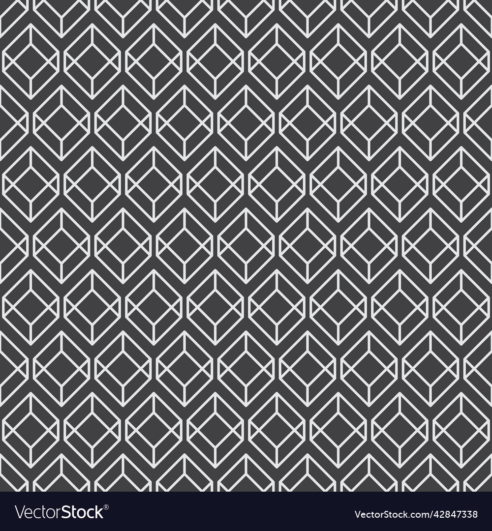 Geometric simple cube seamless pattern vector image Geometric simple cube seamless pattern