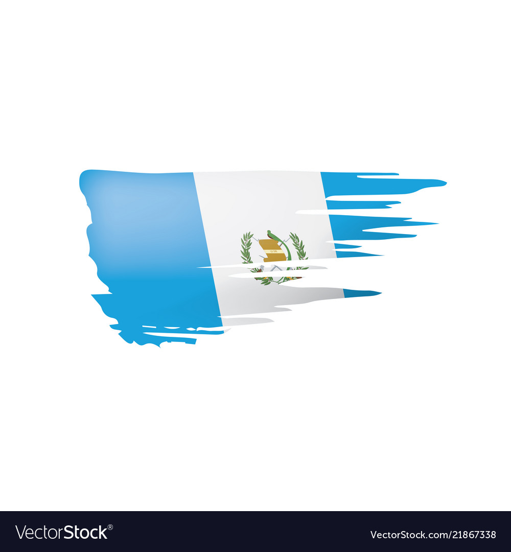 Guatemala flag on a white