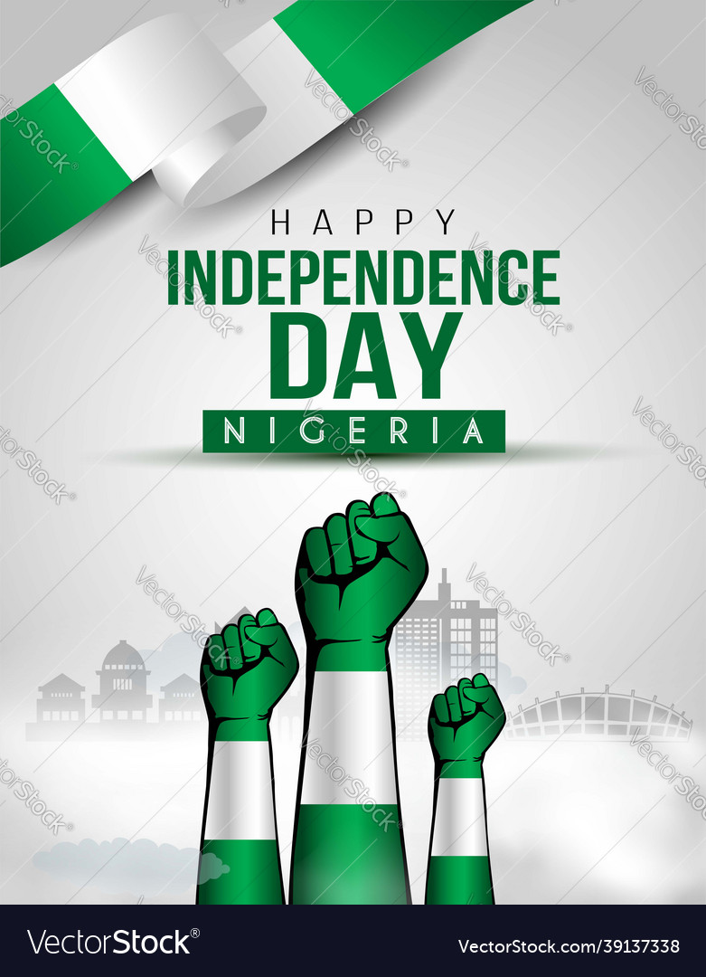 Happy independence day nigeria greetings holding