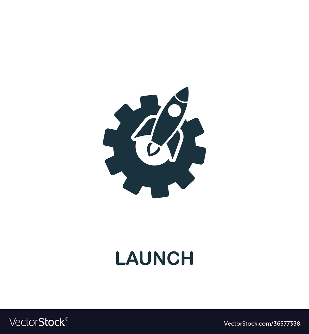 Launch icon premium style design from startup