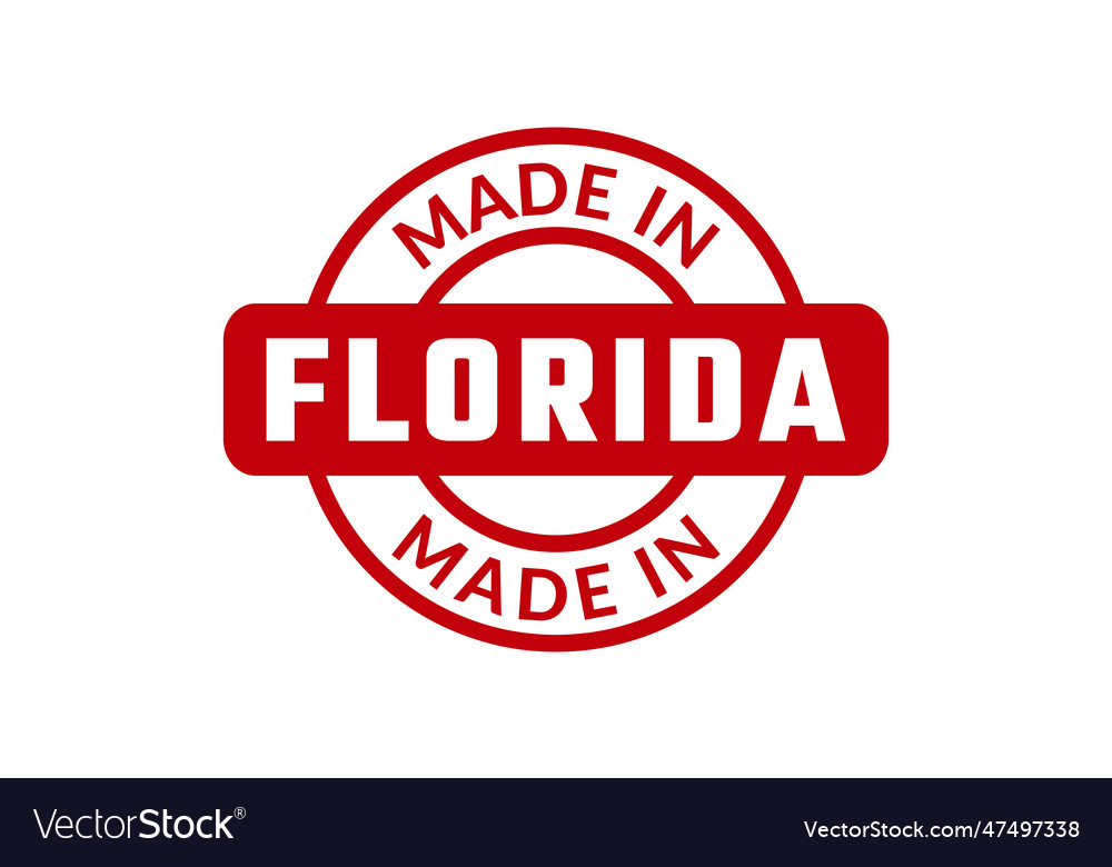 Made in florida rubber stamp Royalty Free Vector Image