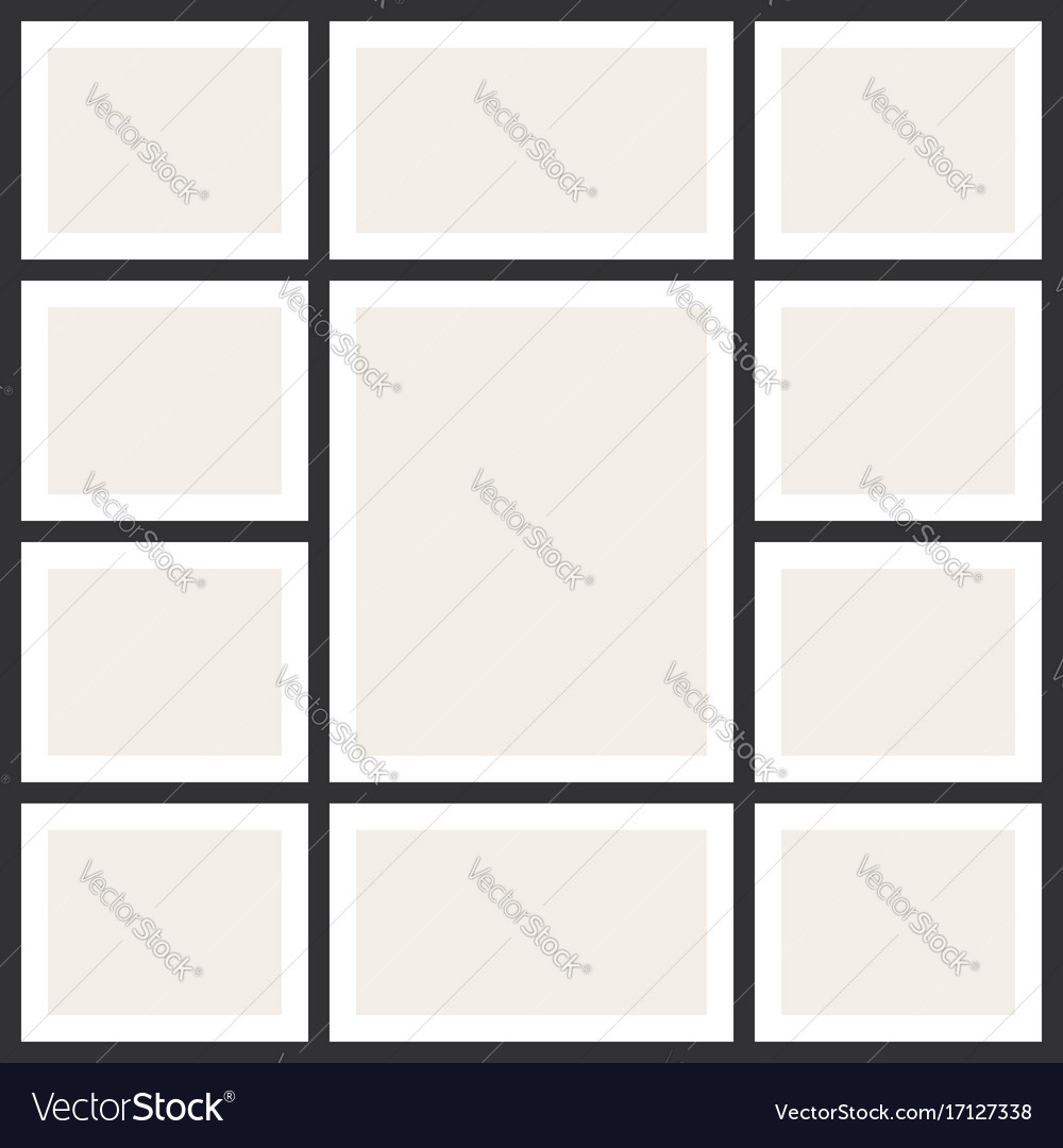 photo collage frames vintage photo album vector image