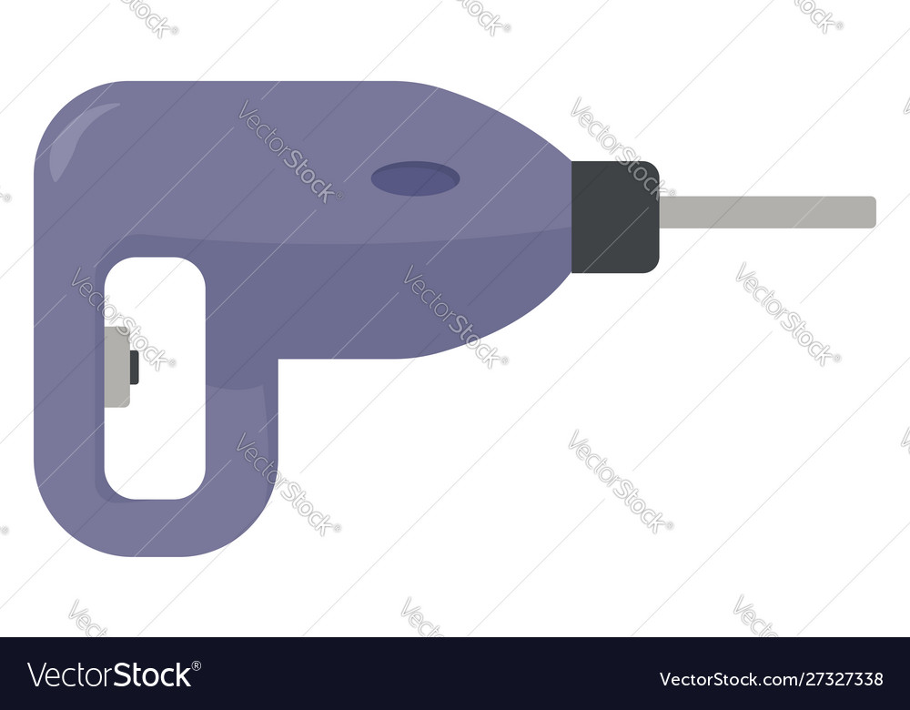 Purple drill on white background