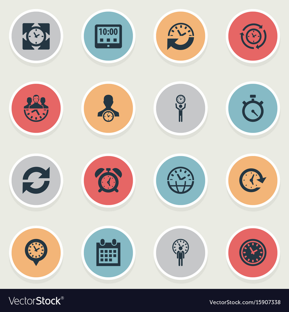 Set of simple time icons