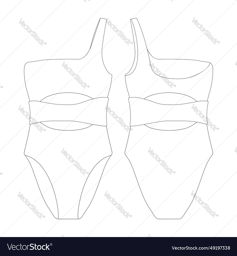 Template crinkle cut out one shoulder swimsuit