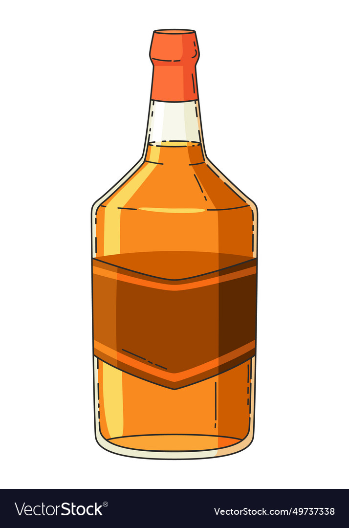 Whiskey bottle product packaging brand design vector image Whiskey bottle product packaging brand design