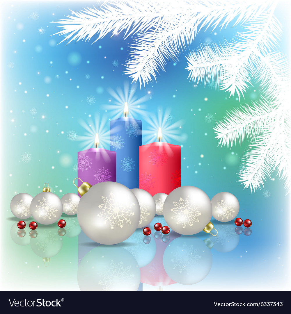 Abstract blue background with christmas