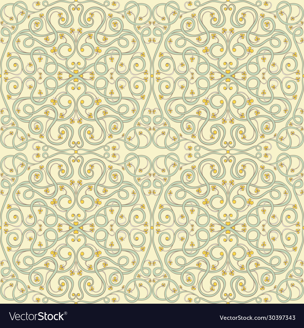 Arabic Floral Pattern Royalty Free Vector Image